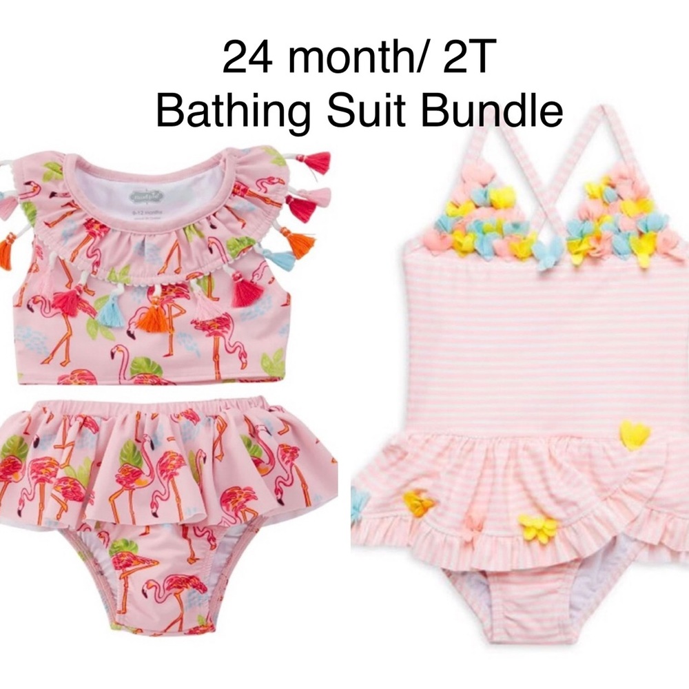 Super cute bathing suits mudpie & little me - size 24m